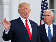 Президент США Дональд Трамп выступает перед журналистами Президент США Дональд Трамп выступает перед журналистами