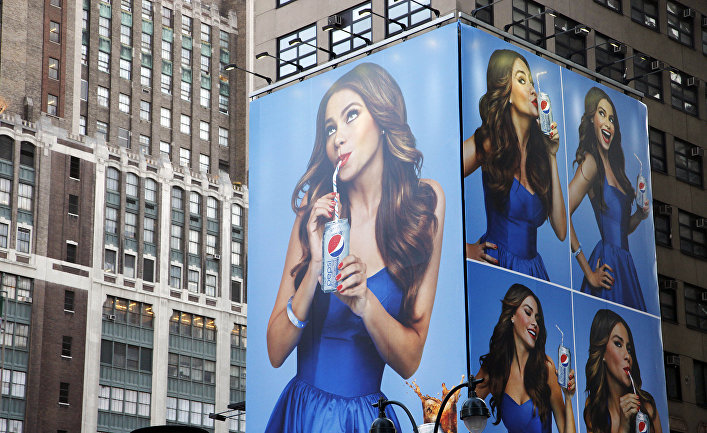 Реклама Pepsi в Нью-Йорке.