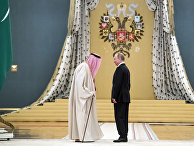 Президент РФ Владимир Путин и король Саудовской Аравии Сальман Бен Абдель Азиз Аль Сауд Президент РФ Владимир Путин и король Саудовской Аравии Сальман Бен Абдель Азиз Аль Сауд