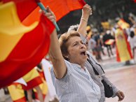 Акция в поддержку единства Испании в Барселоне Акция в поддержку единства Испании в Барселоне