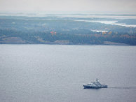 Шведский минный тральщик HMS KULLEN в водах Стокгольмского архипелага 19 октября 2014 Шведский минный тральщик HMS KULLEN в водах Стокгольмского архипелага 19 октября 2014