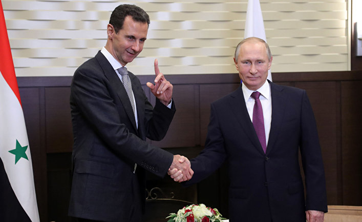 Владимир Путин и президент Сирии Башар Асад во время встречи. 21 ноября 2017