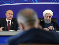 Президент РФ Владимир Путин и президент Ирана Хасан Рухани Президент РФ Владимир Путин и президент Ирана Хасан Рухани