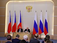 Президент РФ В. Путин встретился с президентом Чехии М. Земаном