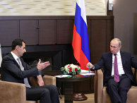Президент РФ Владимир Путин и президент Сирии Башар Асад во время встречи Президент РФ Владимир Путин и президент Сирии Башар Асад во время встречи
