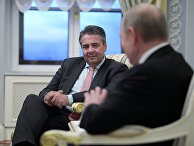 Президент РФ Владимир Путин и глава МИД Германии Зигмар Габриэль Президент РФ Владимир Путин и глава МИД Германии Зигмар Габриэль