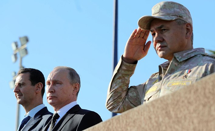 Президент РФ В. Путин посетил авиабазу Хмеймим в Сирии