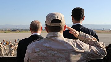 Президент РФ Владимир Путин и президент Сирийской Арабской Республики Башар Асад