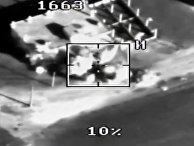 Стоп-кадр из видео уничтожения боевиков, атаковавших Хмеймим