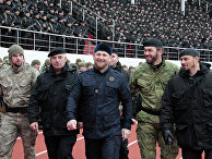 Глава Чеченской Республики Рамзан Кадыров вовремя проверки боеготовности подразделений специального назначения в Грозном, Чечня Глава Чеченской Республики Рамзан Кадыров вовремя проверки боеготовности подразделений специального назначения в Грозном, Чечня