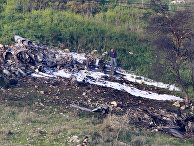 На месте крушения израильского истребителя F-16, участвовавшего в налете на Сирию. 10 февраля 2018