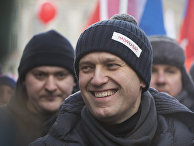 25 февраля 2018. Лидер оппозиции Алексей Навальный во время митинга в память Бориса Немцова в Москве 25 февраля 2018. Лидер оппозиции Алексей Навальный во время митинга в память Бориса Немцова в Москве
