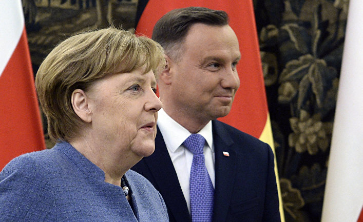 Канцлер Германии Ангела Меркель и президент Польши Анджей Дуда
