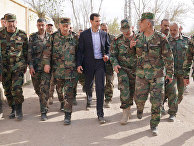 Президент Сирии Башар Асад с солдатами сирийской армии в Восточной Гуте Президент Сирии Башар Асад с солдатами сирийской армии в Восточной Гуте