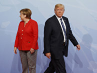 Ангела Меркель и Дональд Трамп на саммите G20 в Гамбурге Ангела Меркель и Дональд Трамп на саммите G20 в Гамбурге