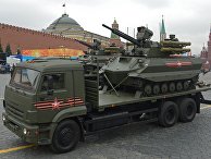 Роботизированный комплекс "Уран-9" на генеральной репетиции военного парада на Красной площади Роботизированный комплекс "Уран-9" на генеральной репетиции военного парада на Красной площади