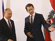 Президент РФ Владимир Путин и Федеральный канцлер Австрии Себастьян Курц Президент РФ Владимир Путин и Федеральный канцлер Австрии Себастьян Курц