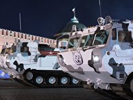 Арктический комплекс ПВО "Тор-М2ДТ" на базе вездехода ДТ-30 на репетиции военного парада на Красной площади, посвященного 73-й годовщине Победы в Великой Отечественной войне
