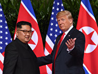 Трамп и Ким Чен Ын на саммите. 12.06.2018 Трамп и Ким Чен Ын на саммите. 12.06.2018