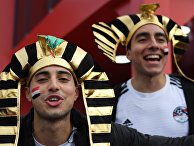 Болельщики перед матчем ЧМ-2018 по футболу между сборными России и Египта Болельщики перед матчем ЧМ-2018 по футболу между сборными России и Египта