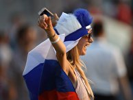 Болельщики перед матчем ЧМ-2018 по футболу между сборными Бельгии и Японии Болельщики перед матчем ЧМ-2018 по футболу между сборными Бельгии и Японии