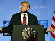 Президент США Дональд Трамп на саммите НАТО в Брюсселе Президент США Дональд Трамп на саммите НАТО в Брюсселе