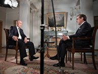 Президент РФ Владимир Путин и ведущий телеканала Fox News Крис Уоллес во время интервью в Хельсинки. 16 июля 2018 Президент РФ Владимир Путин и ведущий телеканала Fox News Крис Уоллес во время интервью в Хельсинки. 16 июля 2018