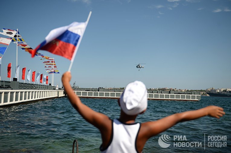 Во время празднования Дня Военно-морского флота России в Севастополе