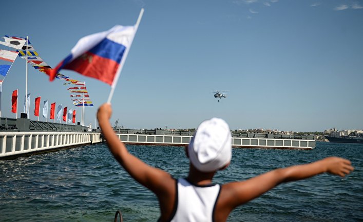 Во время празднования Дня Военно-морского флота России в Севастополе
