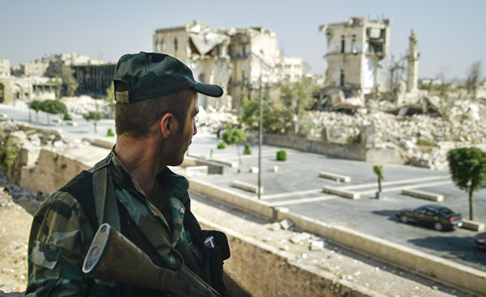 Руины города Алеппо, Сирия