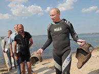 Посещение В.Путиным раскопок на Таманском полуострове Посещение В.Путиным раскопок на Таманском полуострове