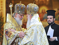 Патриарх Кирилл и патриарх Варфоломей в Храме Христа Спасителя Патриарх Кирилл и патриарх Варфоломей в Храме Христа Спасителя