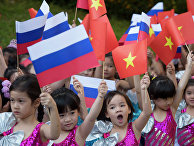 Флаги России и Вьетнама Флаги России и Вьетнама