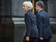 Президент Украины Петр Порошенко во время встречи с директором-распорядителем МВФ Кристин Лагард в Киеве Президент Украины Петр Порошенко во время встречи с директором-распорядителем МВФ Кристин Лагард в Киеве