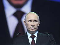 Премьер-министр РФ В.Путин выступил на XII (предвыборном) съезде партии "Единая Россия" Д.Медведев и В.Путин на XII Съезде "Единой России"