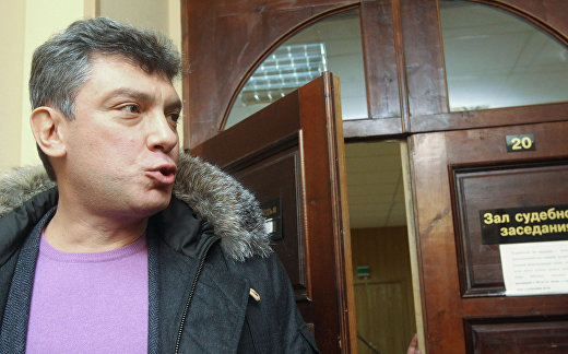 Рассмотрение жалобы на арест Бориса Немцова в Тверском суде Москвы Борис Немцов
