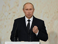 Владимир Путин на церемонии вступления в должность мэра Москвы Сергея Собянина Владимир Путин на церемонии вступления в должность мэра Москвы Сергея Собянина