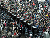 Толпа Митинг оппозиции "За честные выборы" в Москве