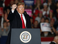 Президент США Дональд Трамп на митинге в штате Иллинойс. 27 октября 2018 Президент США Дональд Трамп на митинге в штате Иллинойс. 27 октября 2018