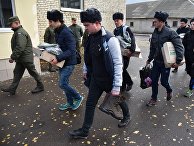 Прибытие призывников в одну из воинских частей Нацгвардии Украины во Львове Прибытие призывников в одну из воинских частей Нацгвардии Украины во Львове
