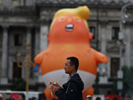 29 ноября 2018. «Малыш Трамп» у здания парламента в Буэнос-Айресе в преддверии саммита Большой двадцатки 29 ноября 2018. «Малыш Трамп» у здания парламента в Буэнос-Айресе в преддверии саммита Большой двадцатки