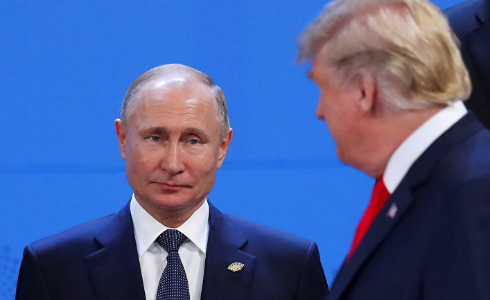 Президент США Дональд Трамп и президент России Владимир Путин