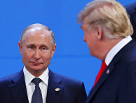 Президент США Дональд Трамп и президент России Владимир Путин Президент США Дональд Трамп и президент России Владимир Путин