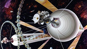 Космическая станция «Цилиндр О’Нилла», также известная как «Остров III»