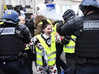 Протестная акция "желтых жилетов" в Париже Протестная акция "желтых жилетов" в Париже