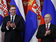 Президент РФ Владимир Путин и президент республики Сербии Александр Вучич Президент РФ Владимир Путин и президент республики Сербии Александр Вучич