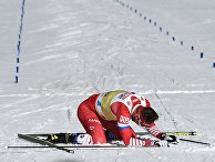 Сергей Устюгов (Россия) после финиша на дистанции скиатлона во время соревнований по лыжным гонкам среди мужчин на чемпионате мира-2019 по лыжным видам спорта в австрийском Зеефельде Сергей Устюгов (Россия) после финиша на дистанции скиатлона во время соревнований по лыжным гонкам среди мужчин на чемпионате мира-2019 по лыжным видам спорта в австрийском Зеефельде