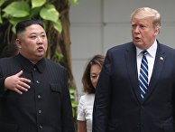 Президент США Дональд Трамп и северокорейский лидер Ким Чен Ын Президент США Дональд Трамп и северокорейский лидер Ким Чен Ын