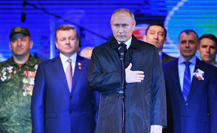 Рабочая поездка президента РФ В. Путина в Крым