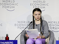 Экологический активист Грета Тунберг произносит речь на Всемирном экономическом форуме в Давосе Экологический активист Грета Тунберг произносит речь на Всемирном экономическом форуме в Давосе